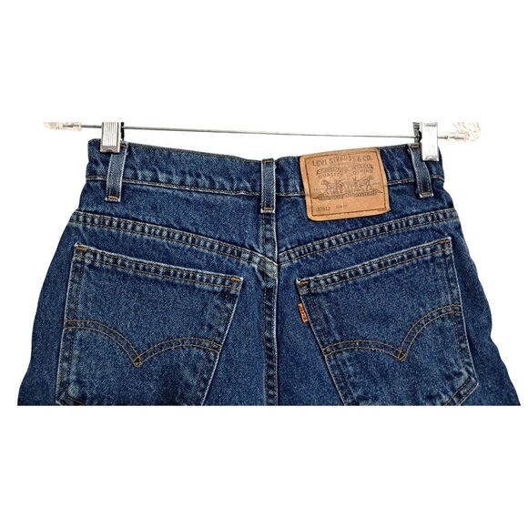 Vintage 90s Levis 912 Orane Tab High Waist Denim Shorts Size 9 Made in USA Perfe - Picture 7 of 9